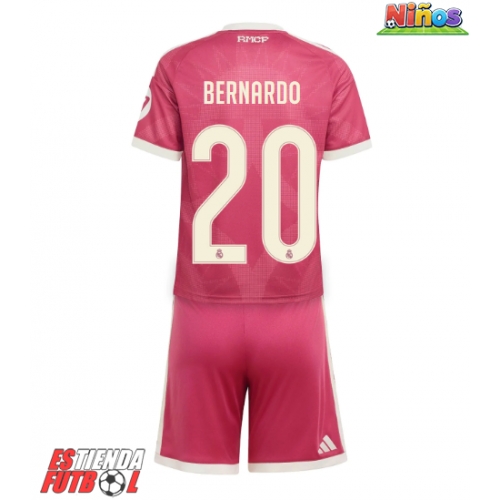 Real Madrid Bernardo Silva #20 Tercera Equipación Niños 2026-27 Manga Corta (+ Pantalones cortos)